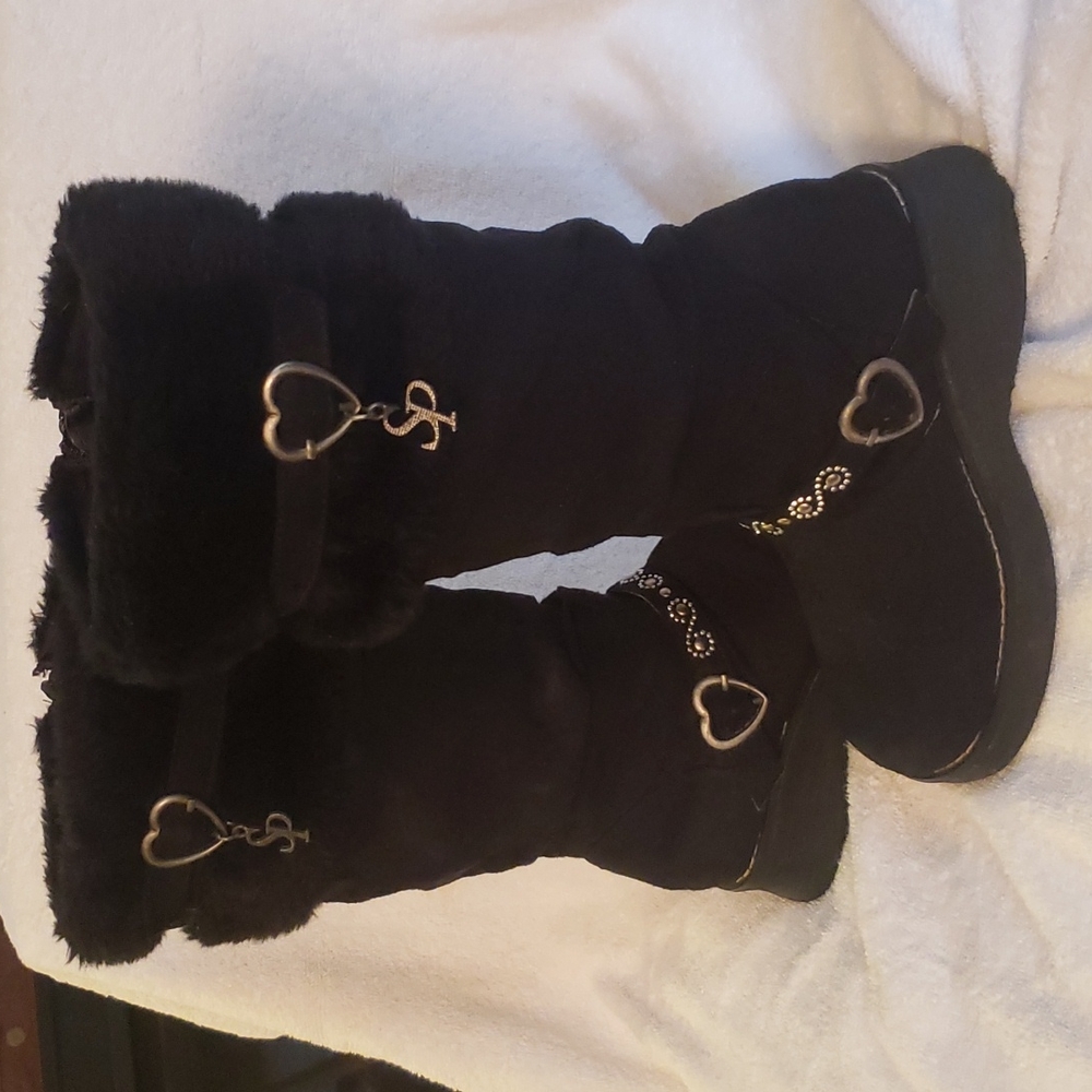"Peggie-G "  girls black dress boots ,size 1